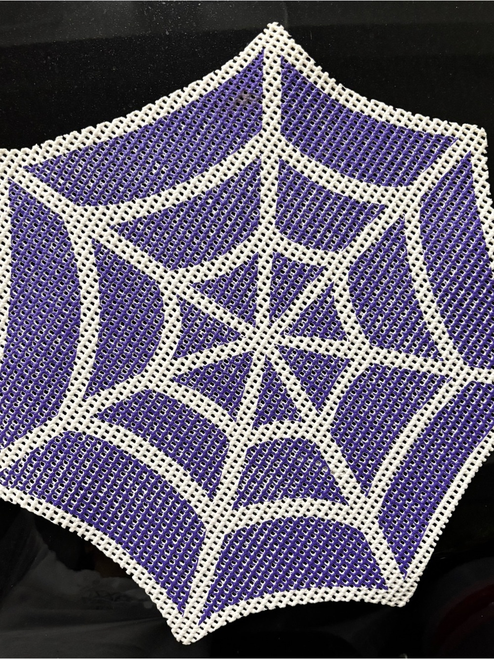 Purple and White Spiderweb table setting placemats